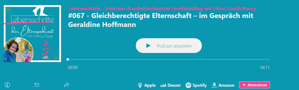 Podcast zum Thema Gleichberechtigte Elternschaft